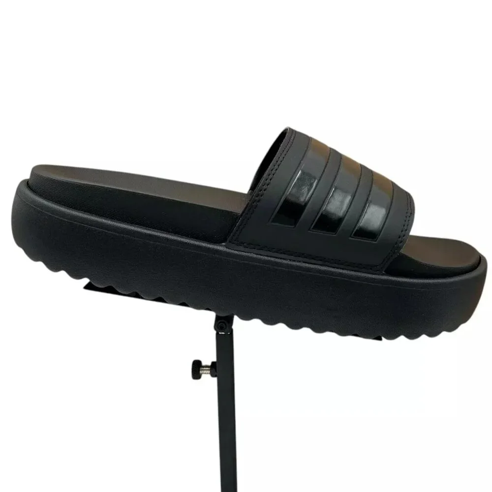 adidas Adilette Platform Slide Sandals Women’s Size 9-10 Black - Comfort & Style